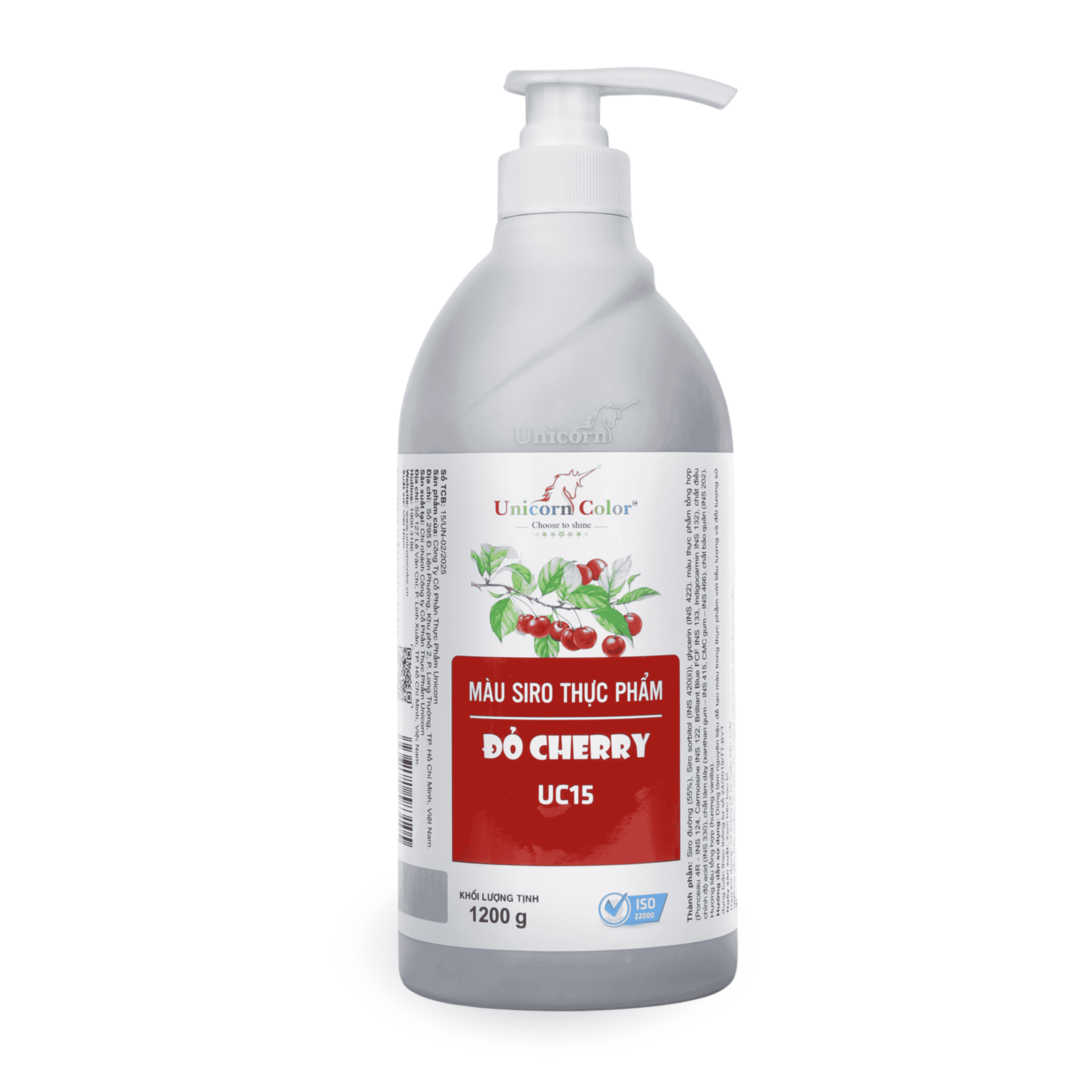 Màu Siro Unicorn Đỏ Cherry 1200g