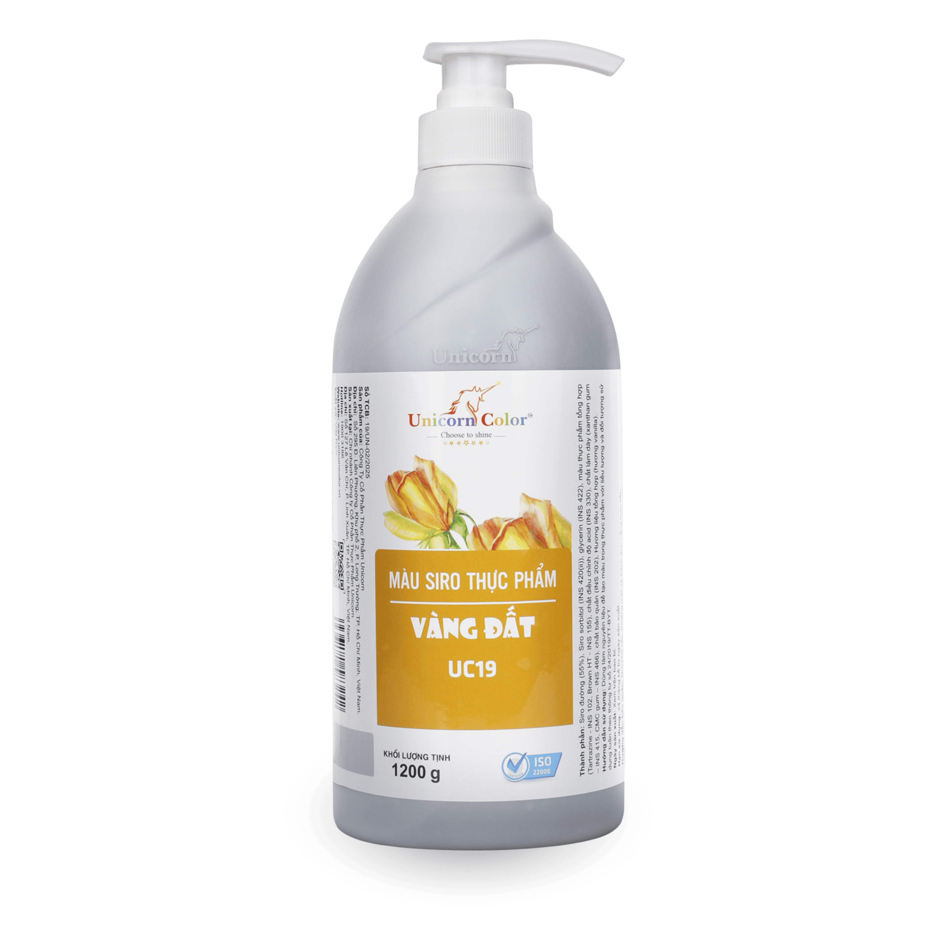 Màu Siro Unicorn Vàng Đất 1200g