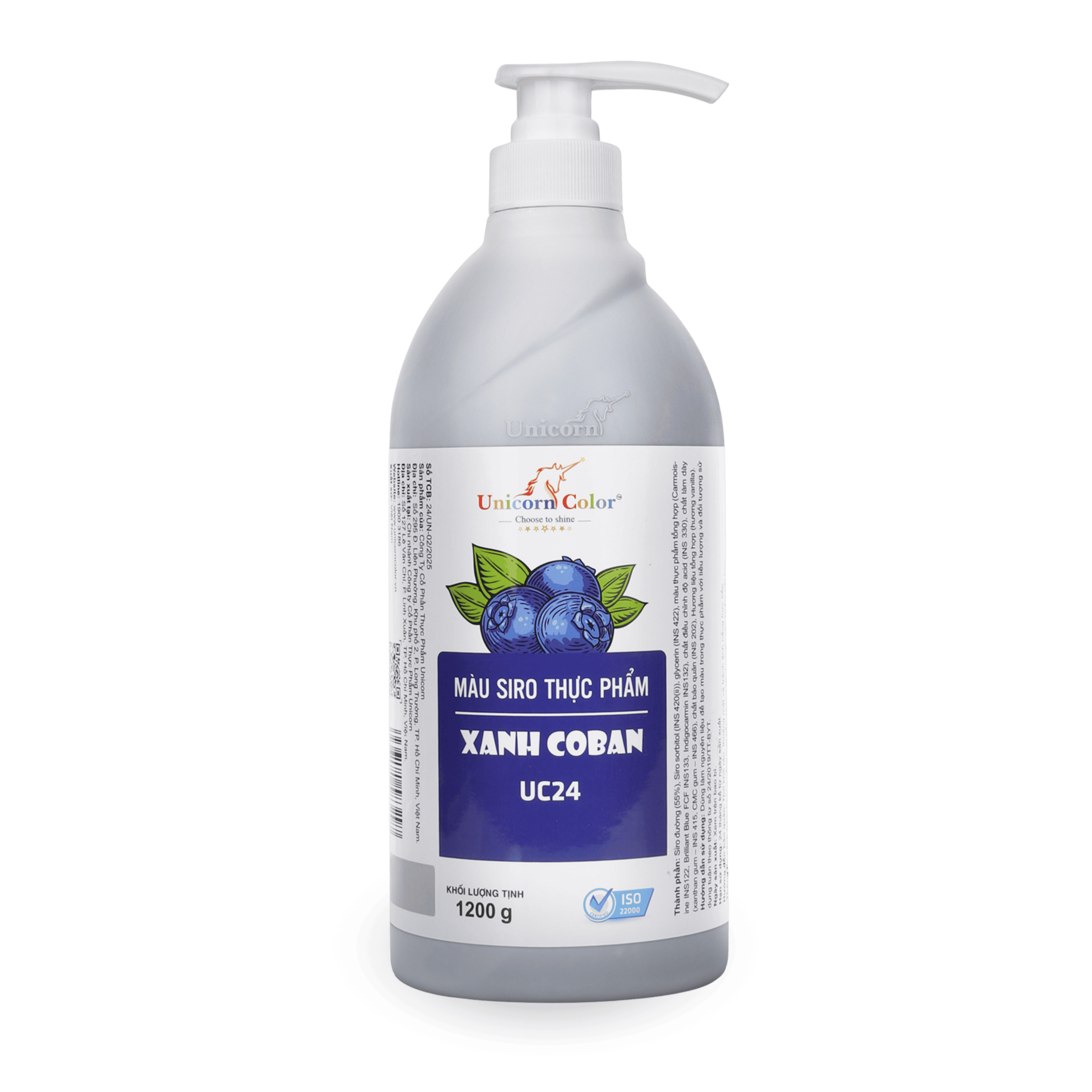 Màu Siro Unicorn Xanh Coban 1200g